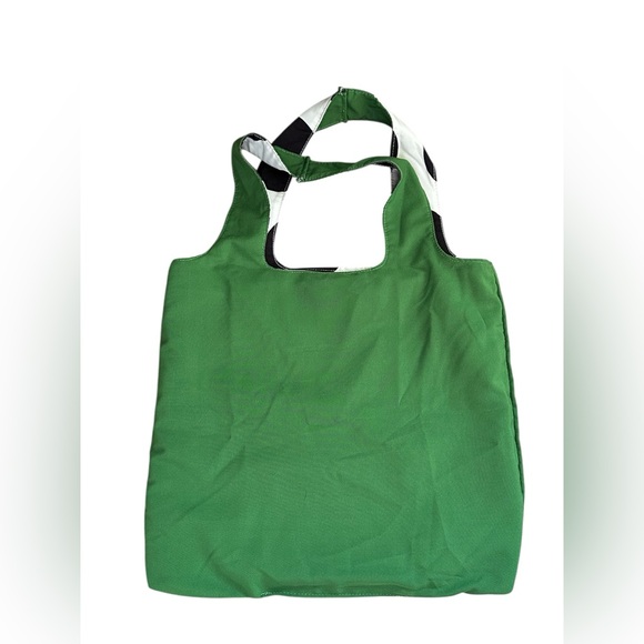 Kate Spade Reversible Tote Black & White Polka Dot / Green Bag - Picture 5 of 7